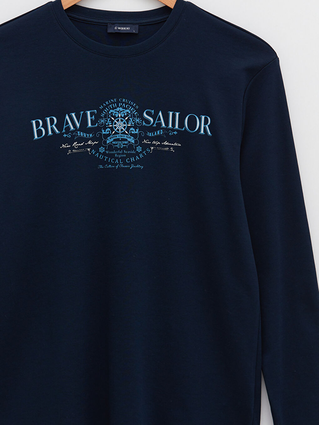 Crew Neck Long Sleeve Printed Men's T-Shirt-7