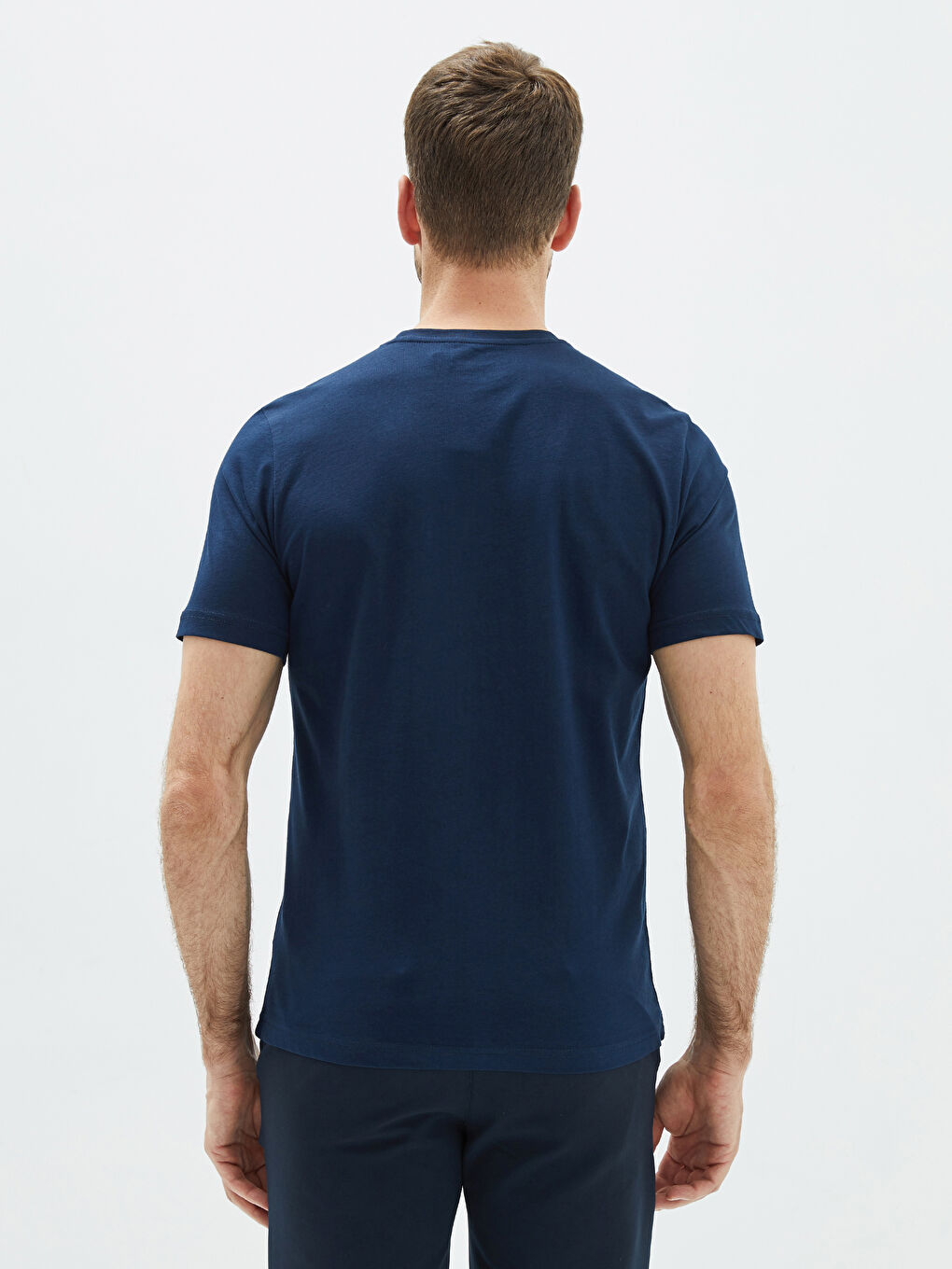 Crew Neck Printed Combed Cotton T-Shirt-3