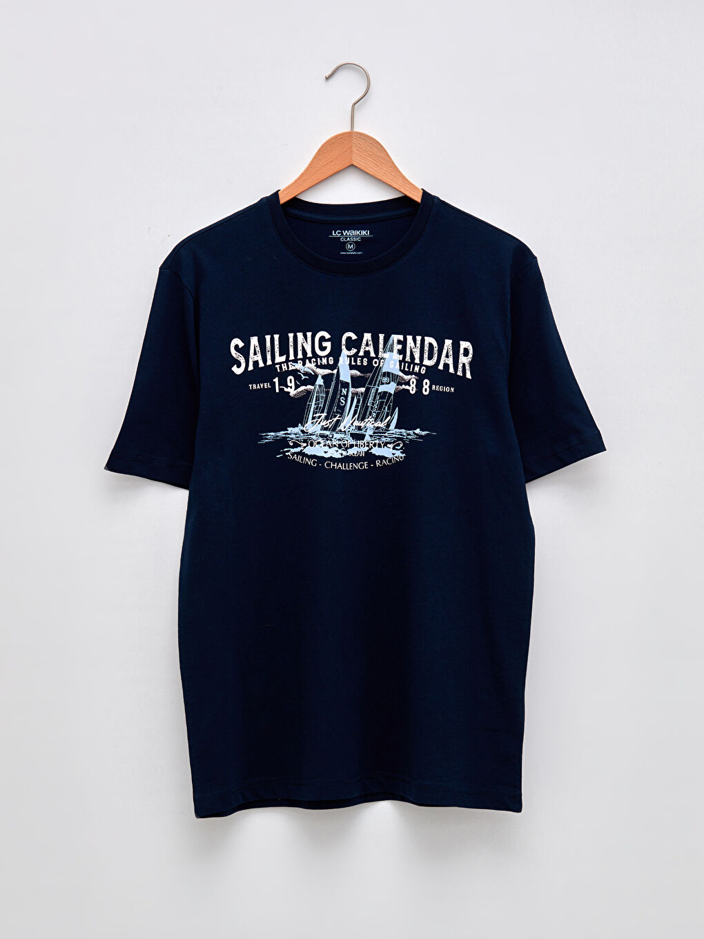 Crew Neck Printed Combed Cotton T-Shirt-4