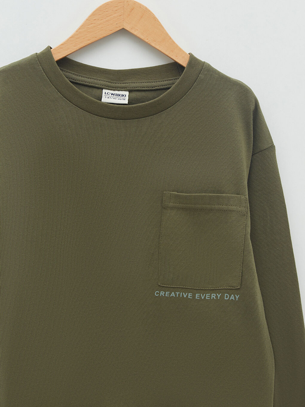 LCW Kids Crew Neck Printed Long Sleeve Boys' T-Shirt -S21071Z4-HCZ