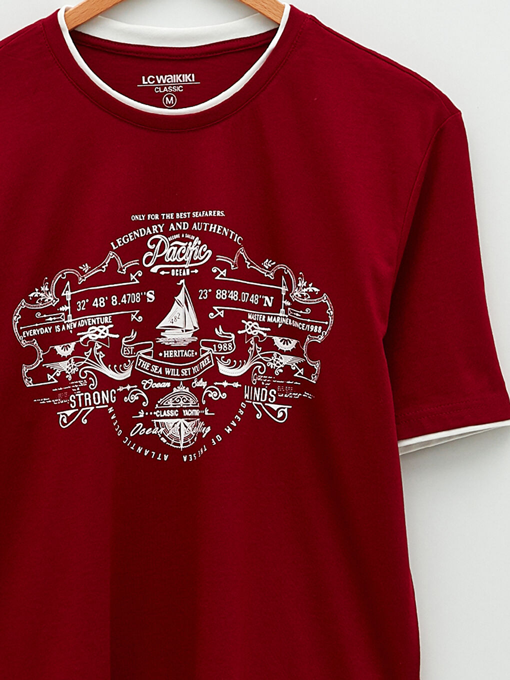 Crew Neck Short Sleeve Printed Combed Cotton Men's T-shirt-7