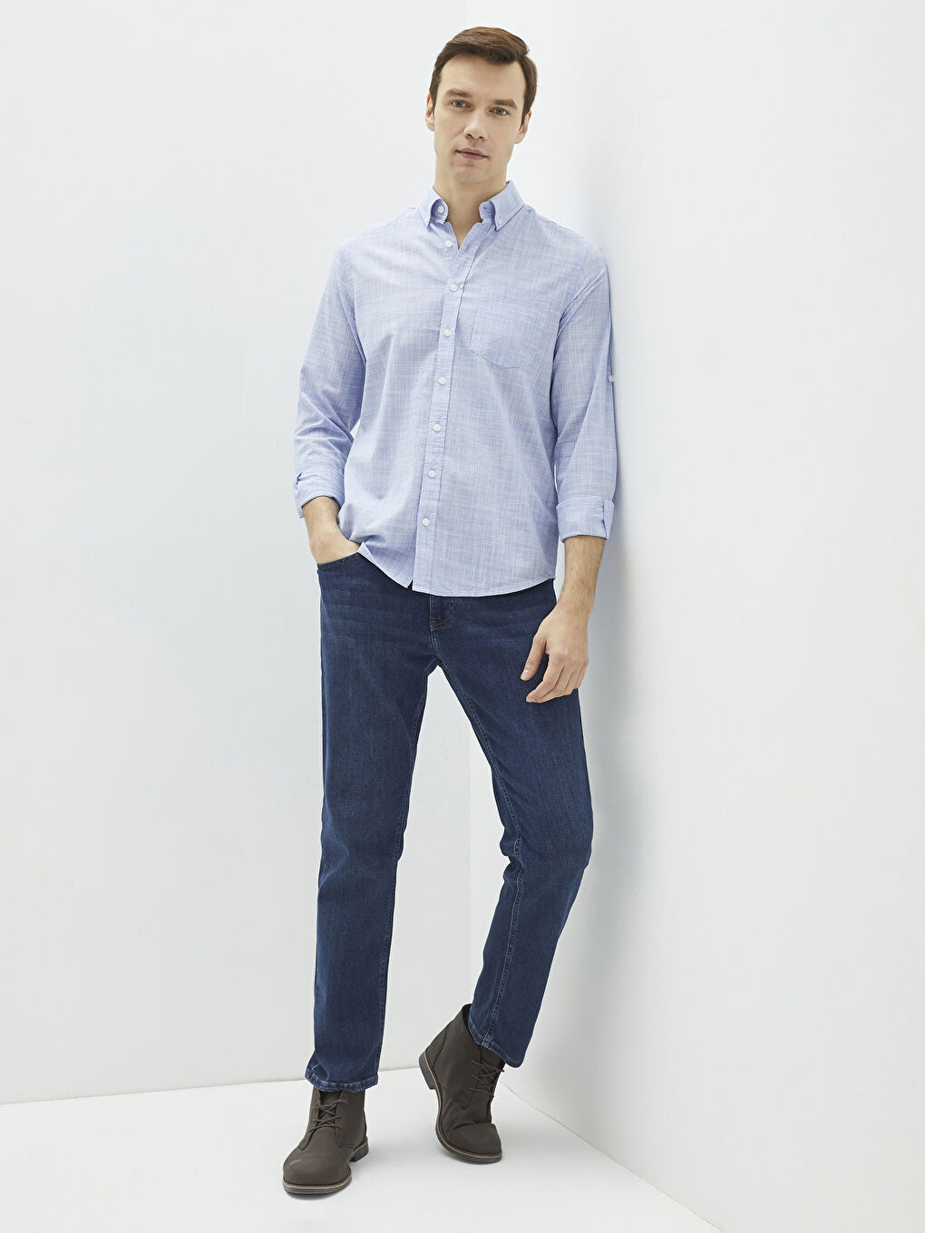 Mavi Regular Fit Uzun Kollu Poplin Erkek Gömlek-2