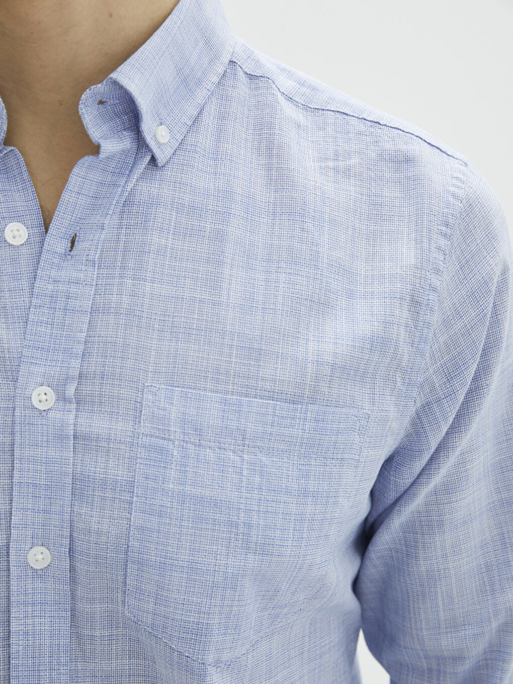 Mavi Regular Fit Uzun Kollu Poplin Erkek Gömlek-3