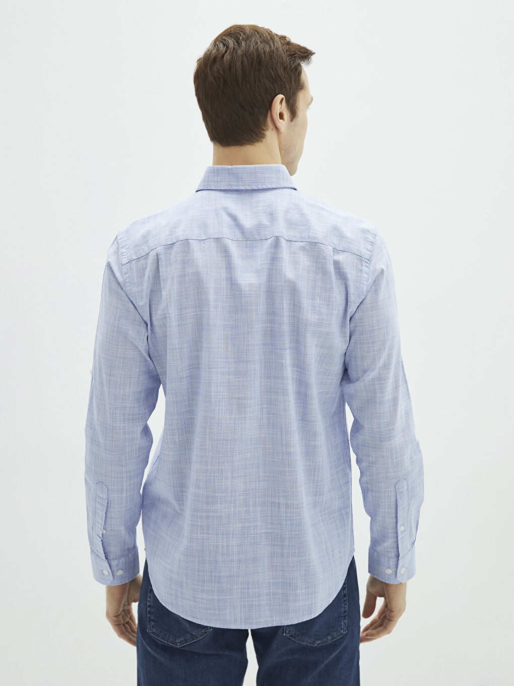 Mavi Regular Fit Uzun Kollu Poplin Erkek Gömlek-4