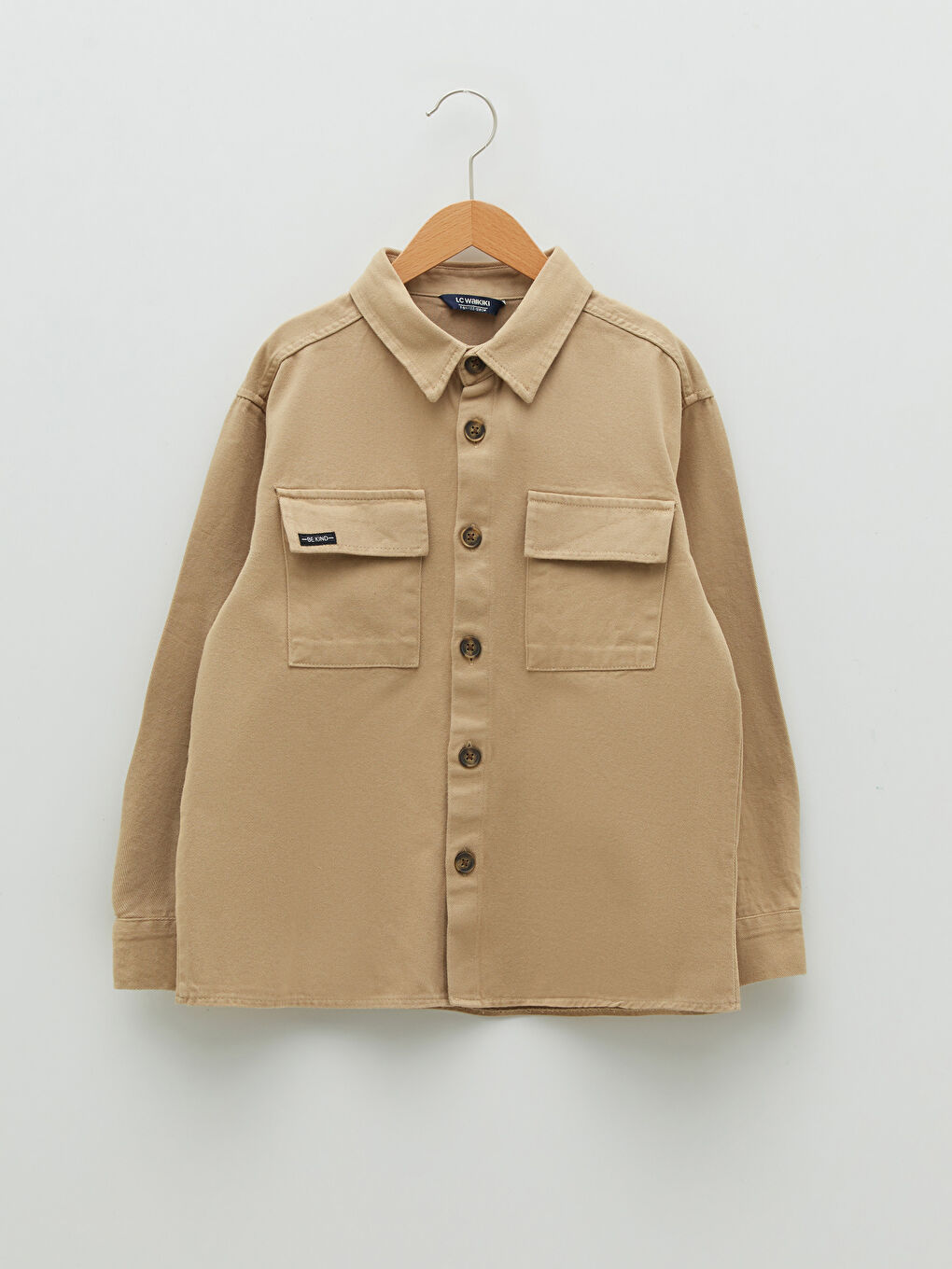 Basic Long Sleeve Twill Boys' Shirt