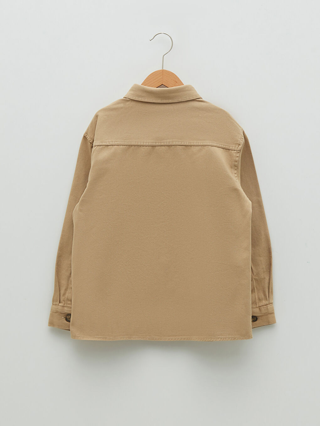 Basic Long Sleeve Twill Boys' Shirt-1