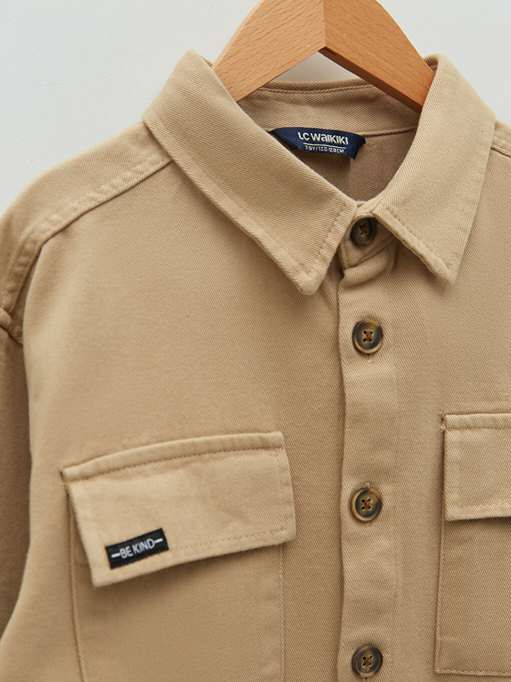 Basic Long Sleeve Twill Boys' Shirt-2