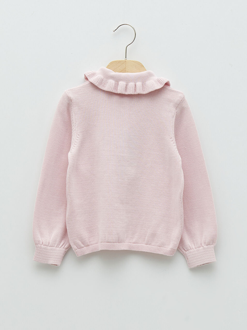 Baby Collar Long Sleeve Basic Cotton Baby Girl Knitwear Cardigan-1