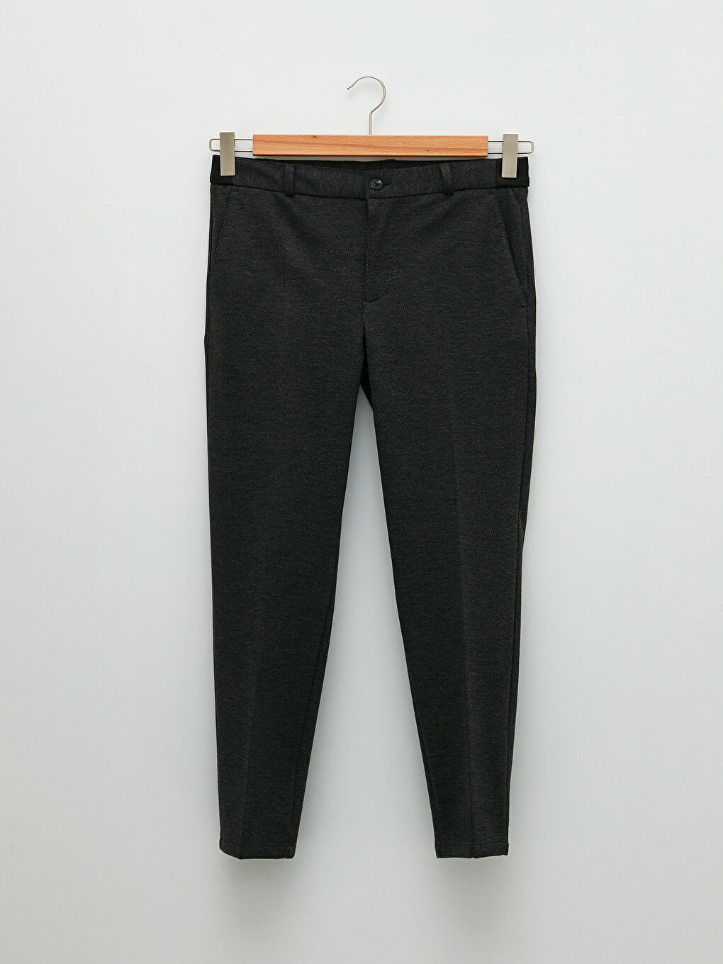 Antrasit Slim Fit Örme Erkek Pantolon-5