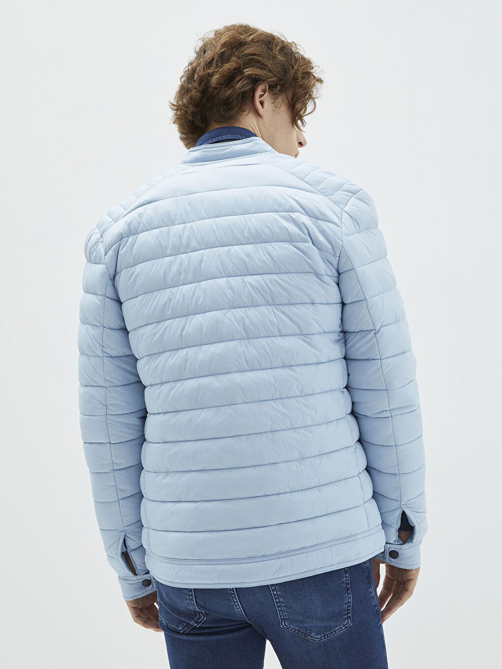 გამხდარი ფორმის ძაბრისებრი საყელო მამაკაცის დუტის ქურთუკი-4