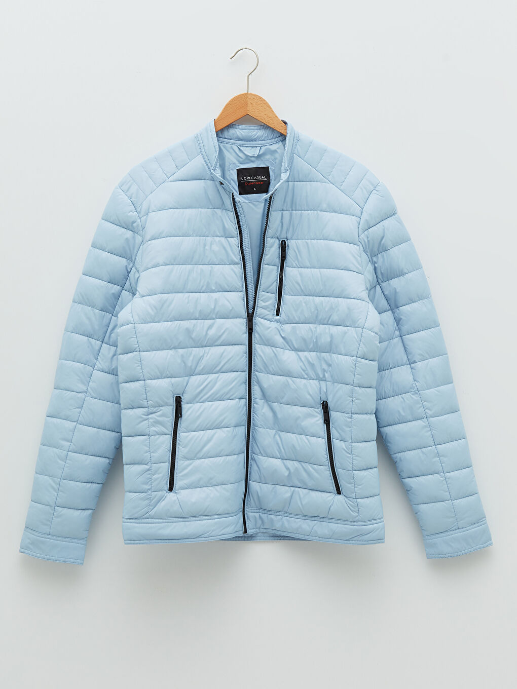 გამხდარი ფორმის ძაბრისებრი საყელო მამაკაცის დუტის ქურთუკი-7