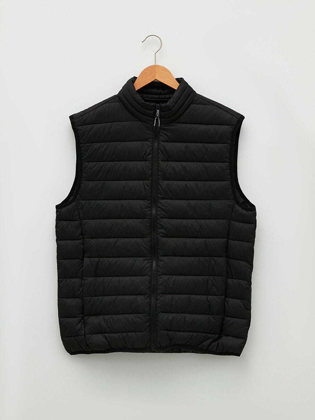 Vestă Slim Fit cu Guler Tip Pâlnie pentru Bărbați-5