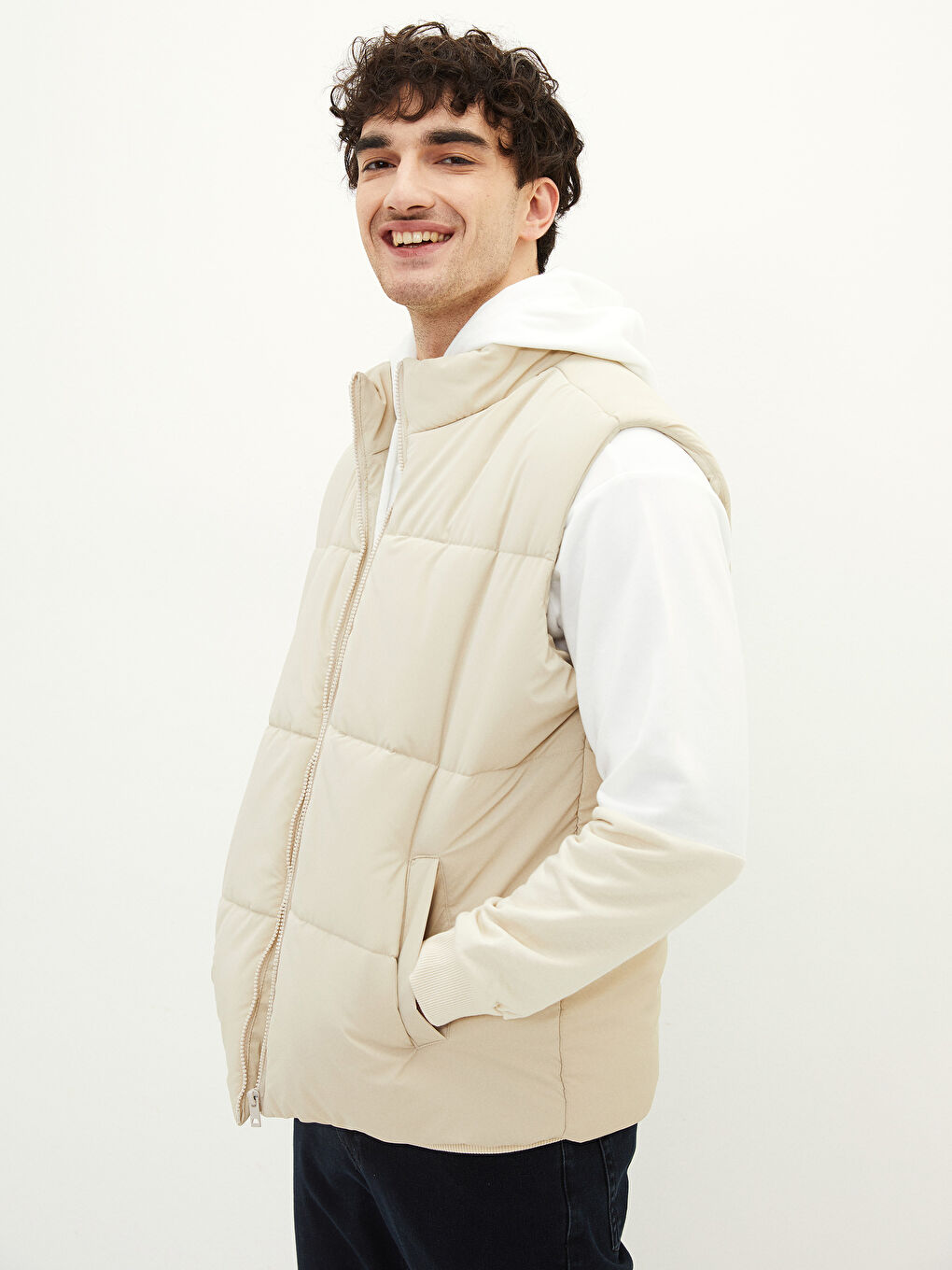 Standard Fit Funnel Neck Men's Waistcoat