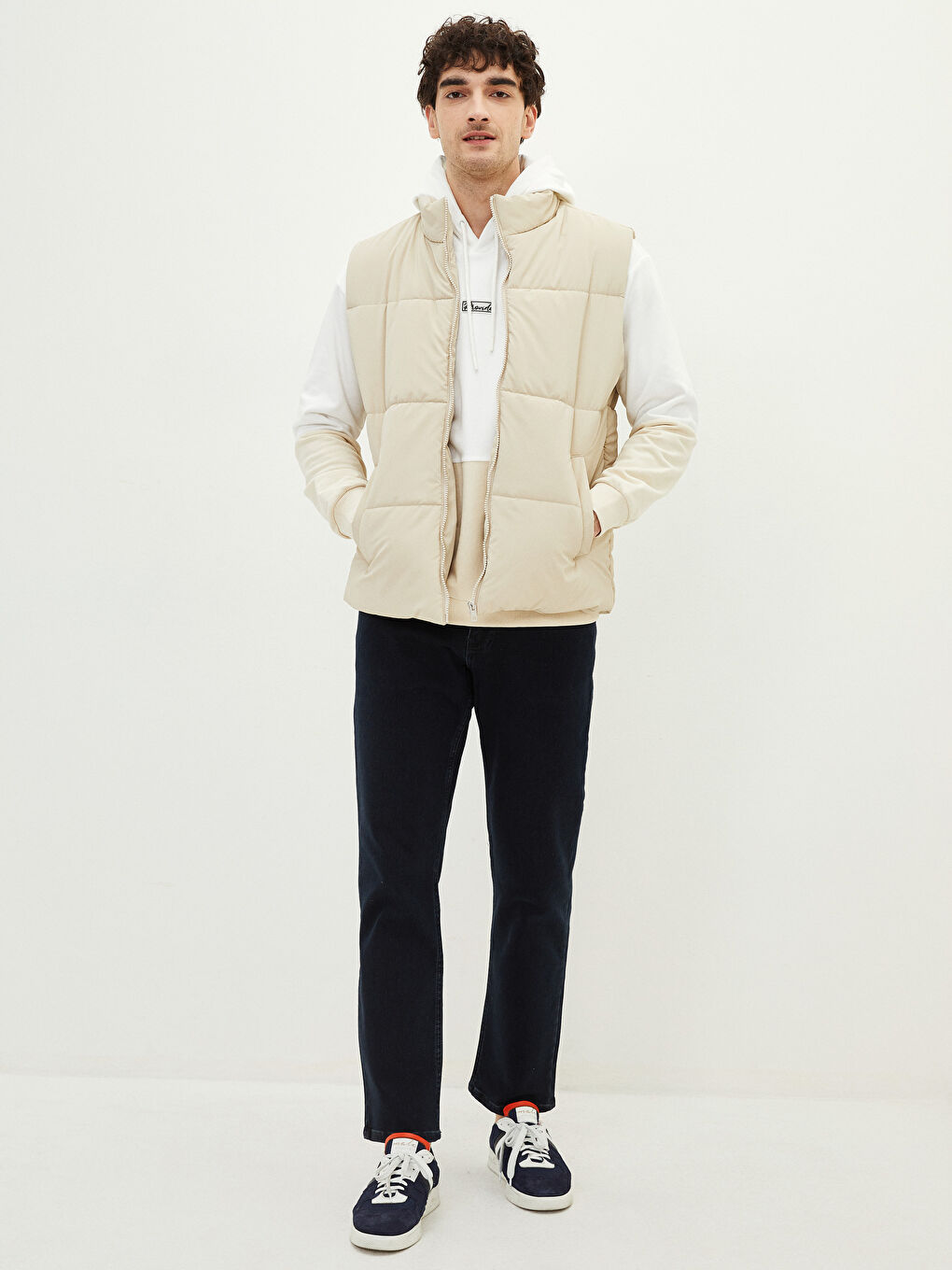 Standard Fit Funnel Neck Men's Waistcoat-2