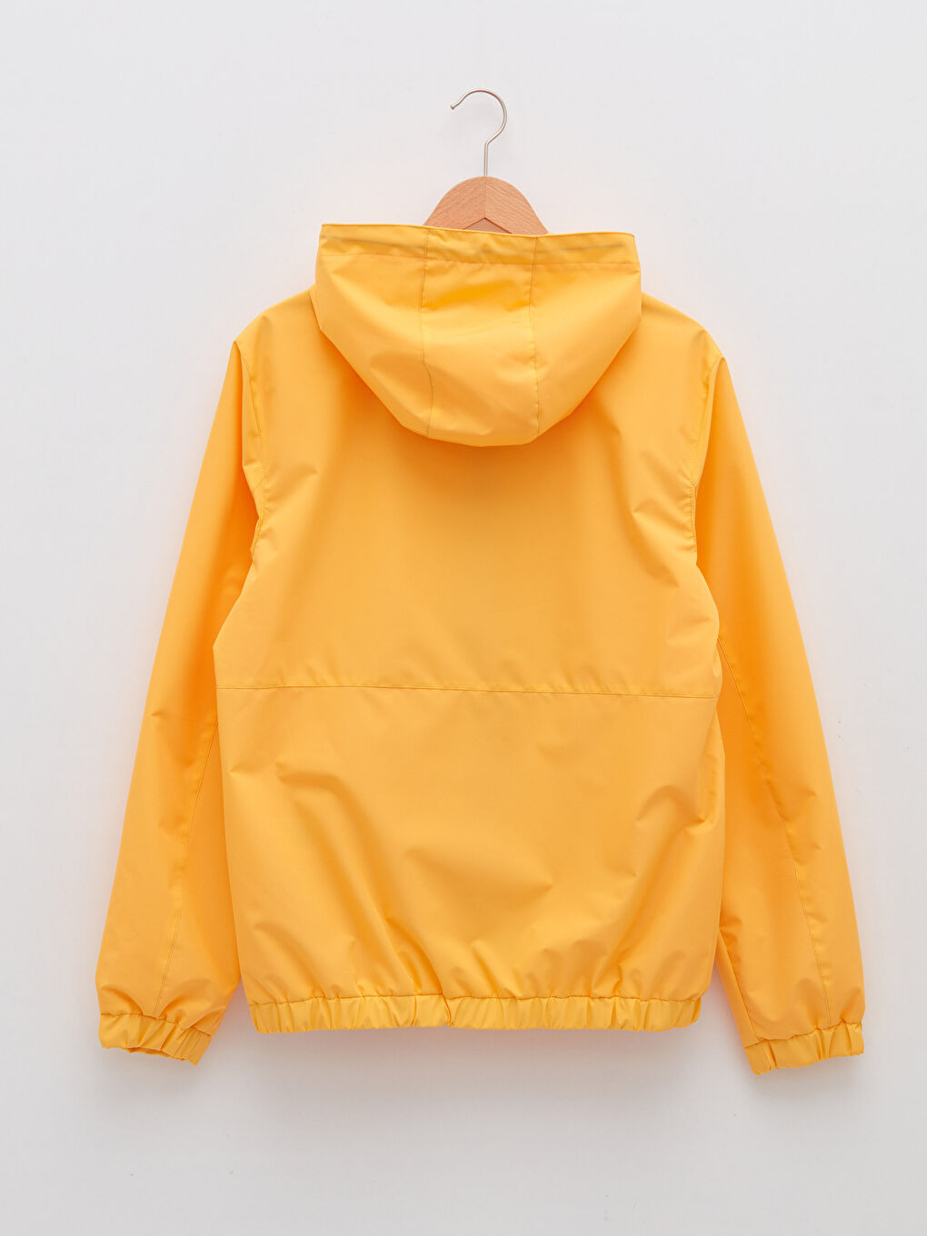 Turuncu Standart Kalıp Kapüşonlu İnce Erkek Yağmurluk-9