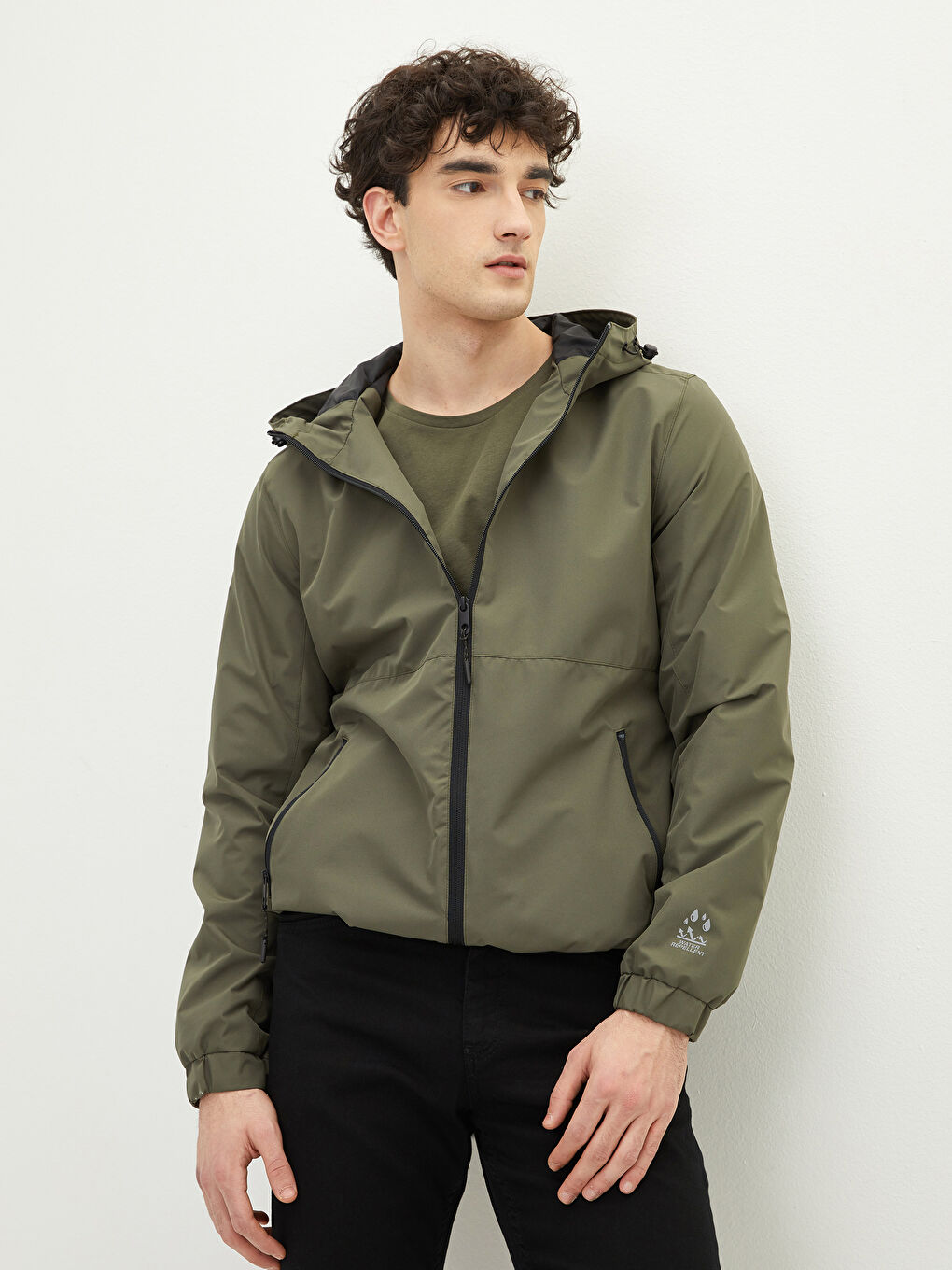 Standard Fit Hooded Thin Men's Raincoat -S21141Z8-HCZ