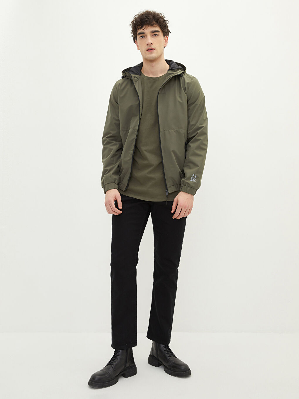 Standard Fit Hooded Thin Men's Raincoat -S21141Z8-HCZ