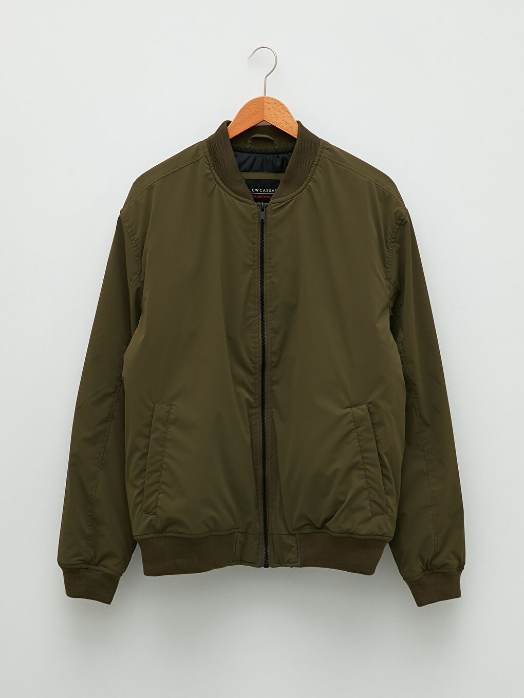 Palton Bomber Slim Fit Confortabil cu Guler Colegiu pentru Bărbați-6