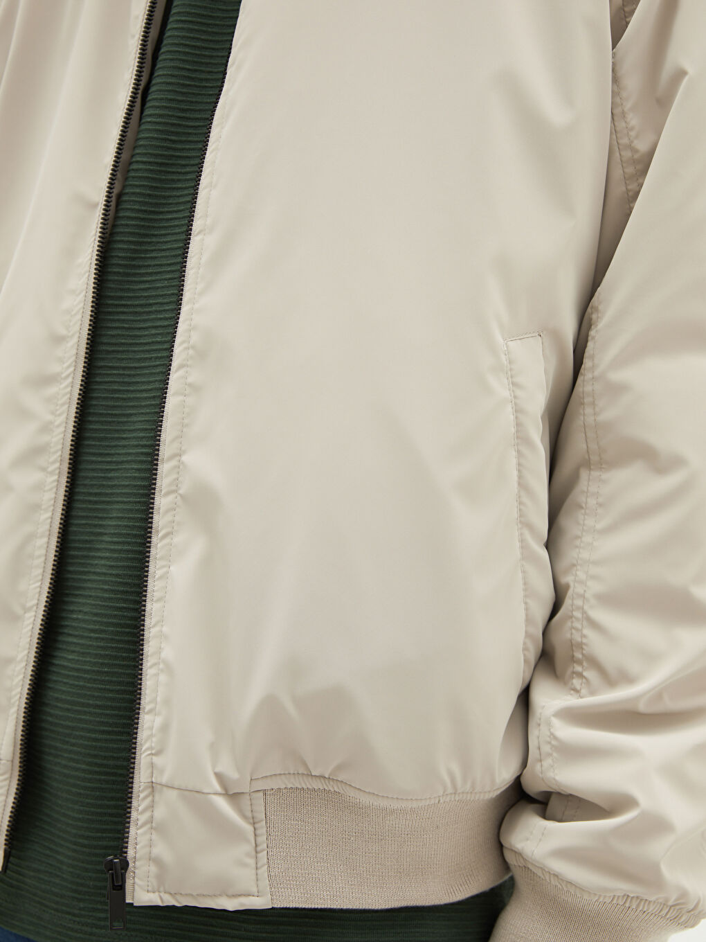 Comfortable Fit College Collar Slim Bomber Men's Coat-4