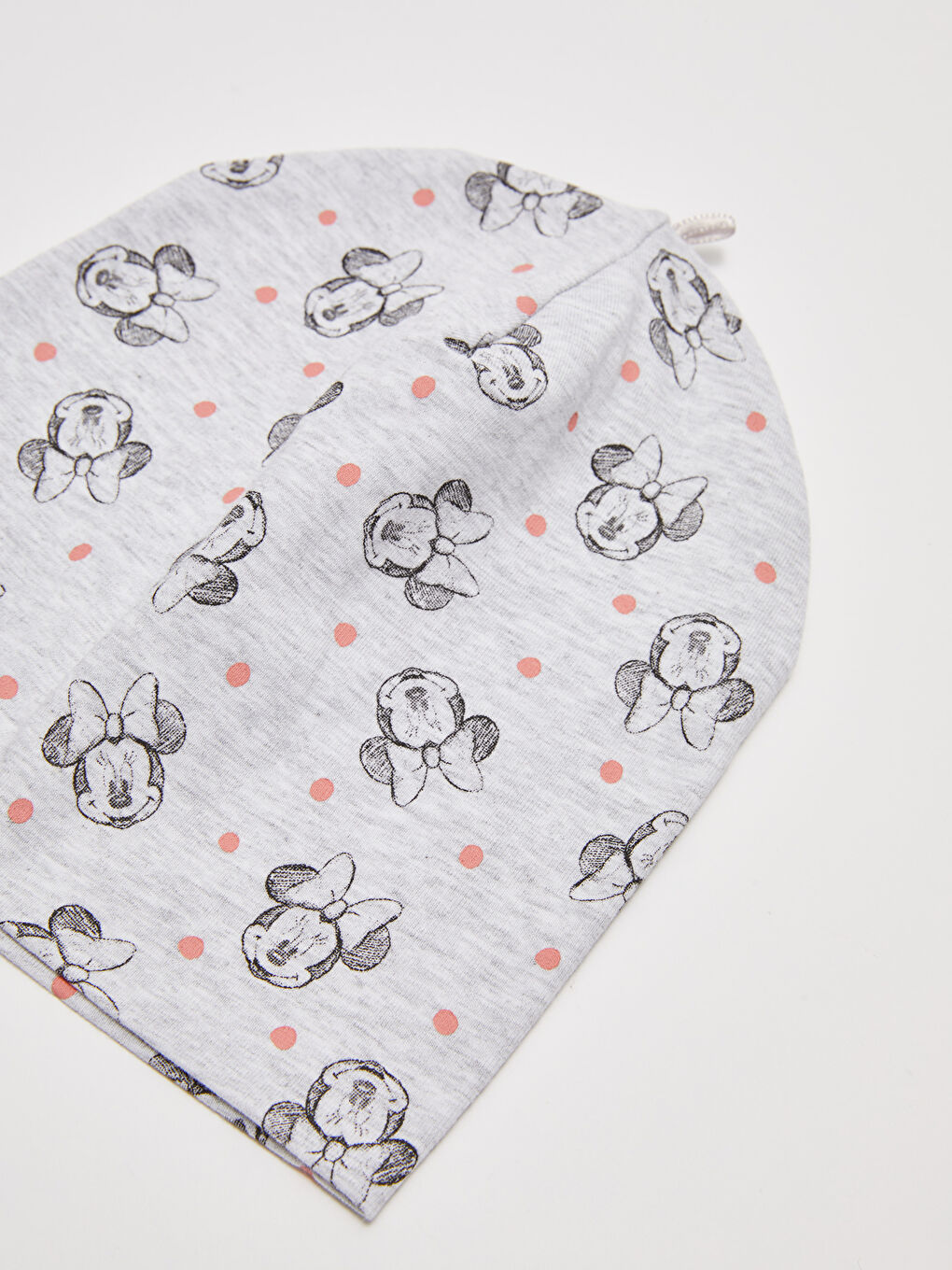 Шапка для девочки из хлопка с принтом Минни Маус 2 шт-1