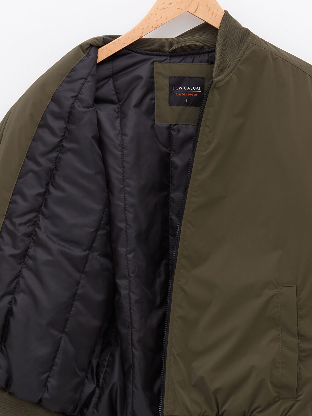 Haki Rahat Kalıp Kolej Yaka Bomber Erkek Mont-6