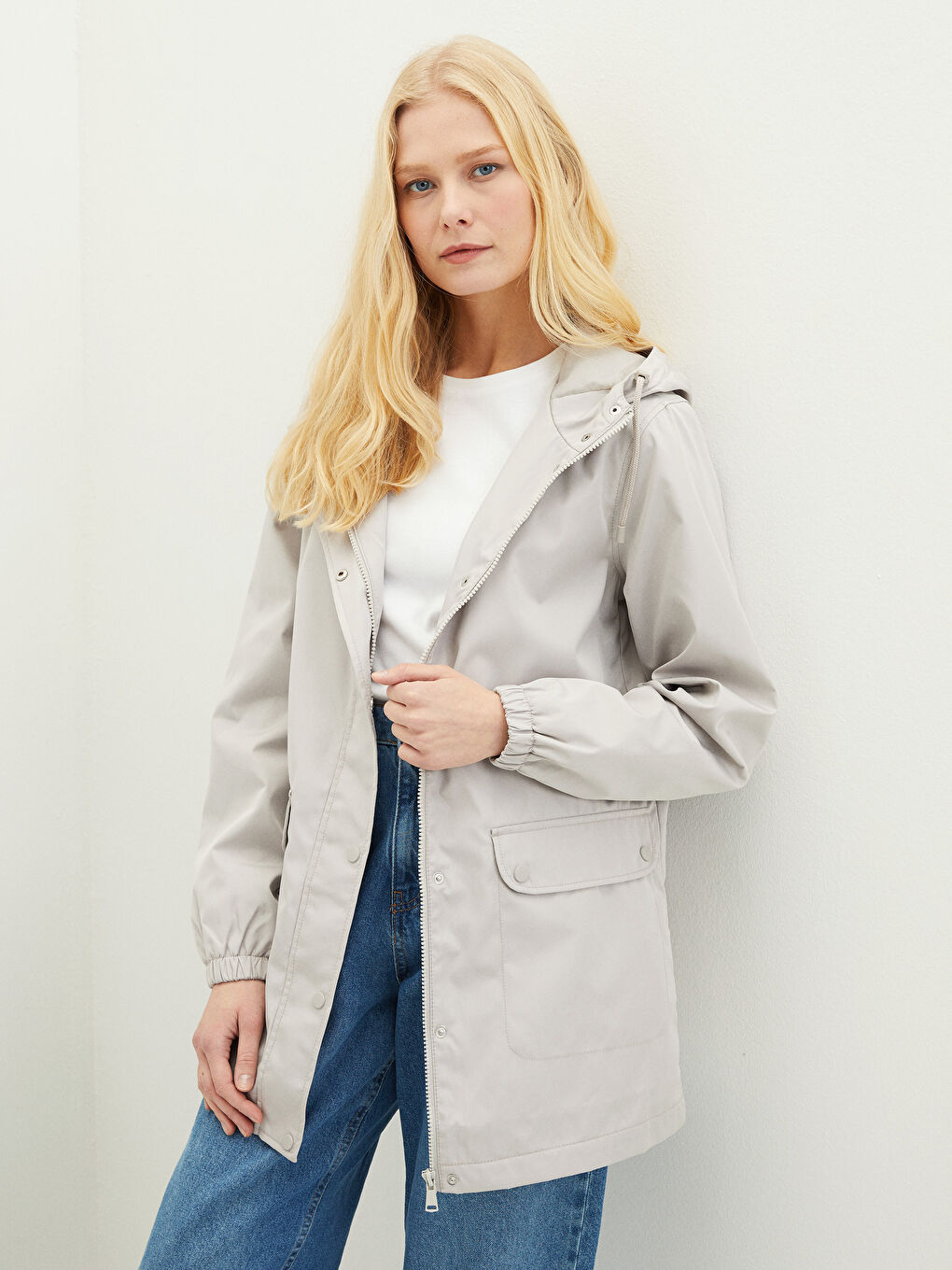 Manteau Slim à Capuche à Manches Longues pour Femmes