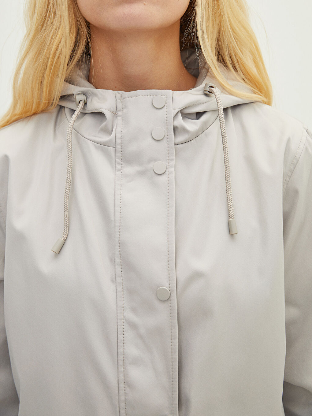 Manteau Slim à Capuche à Manches Longues pour Femmes-5