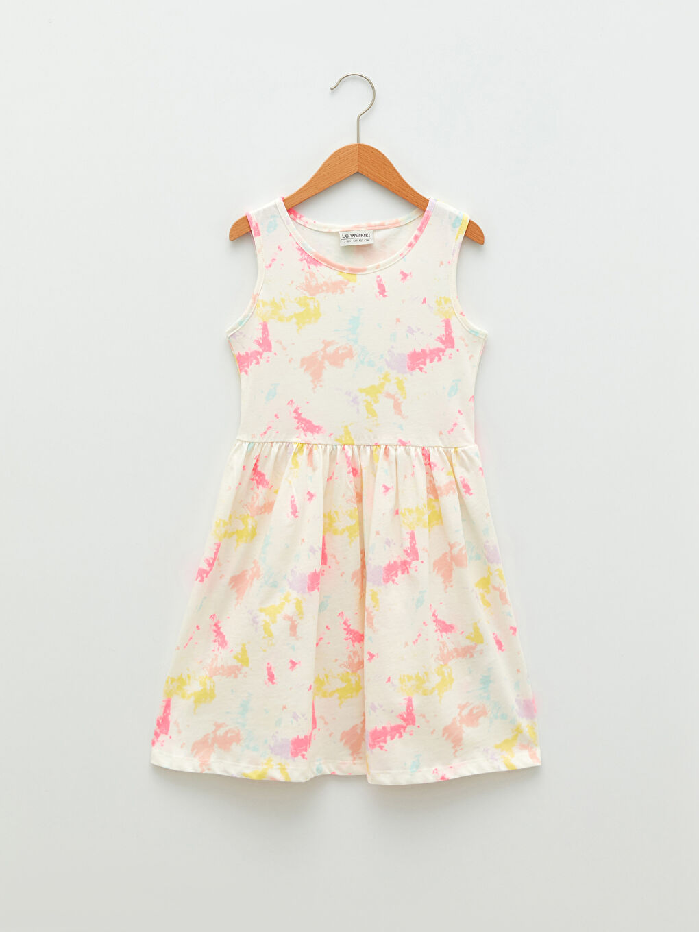 Crew Neck Printed Girls' Dress