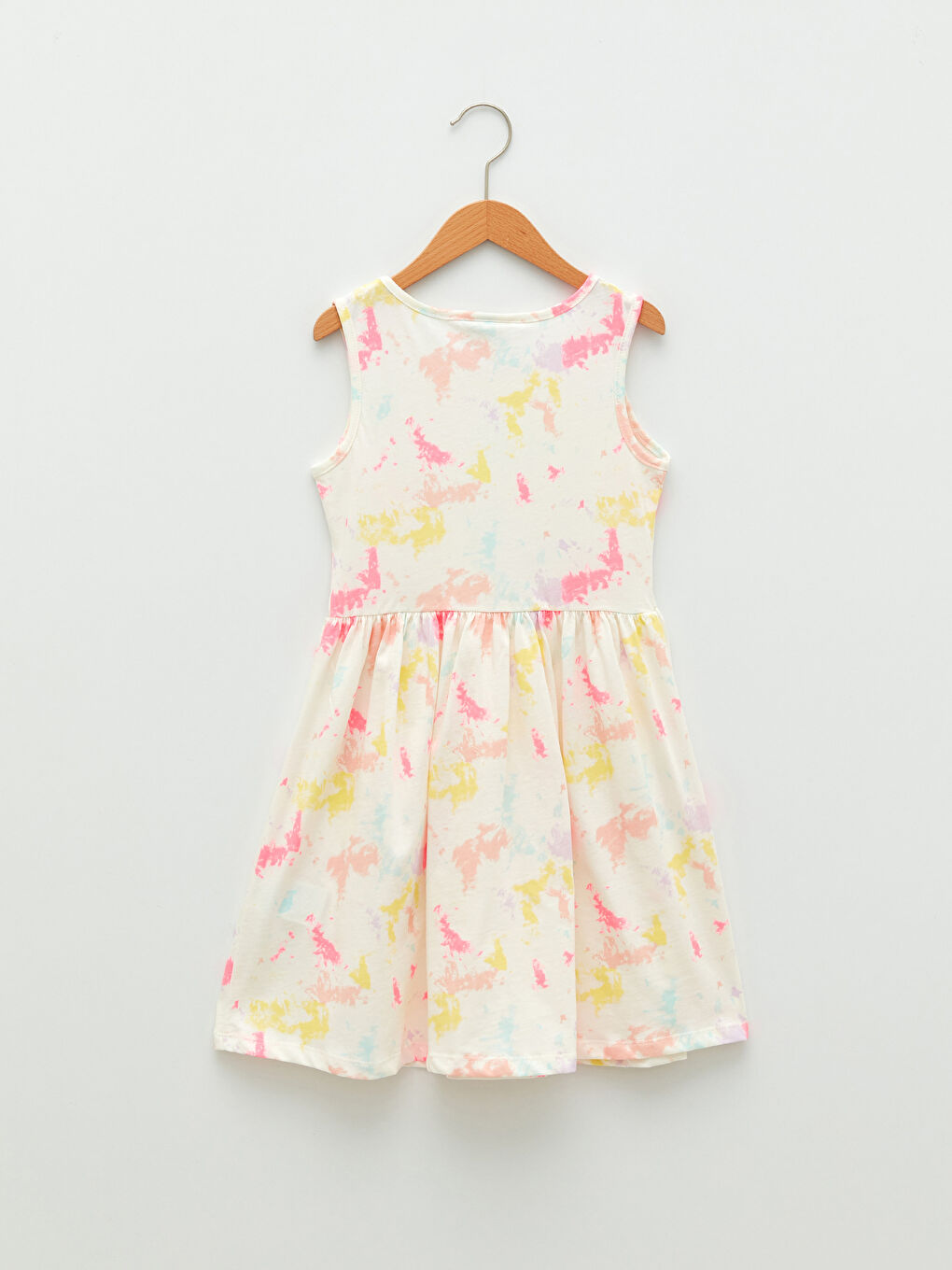 Crew Neck Printed Girls' Dress-1