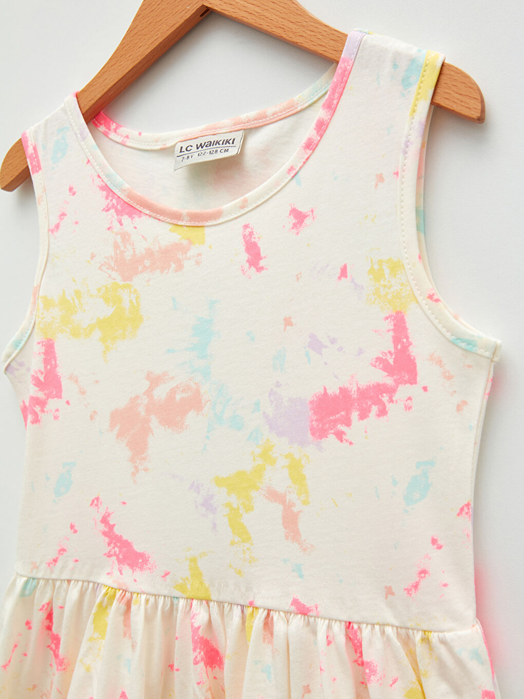 Crew Neck Printed Girls' Dress-2