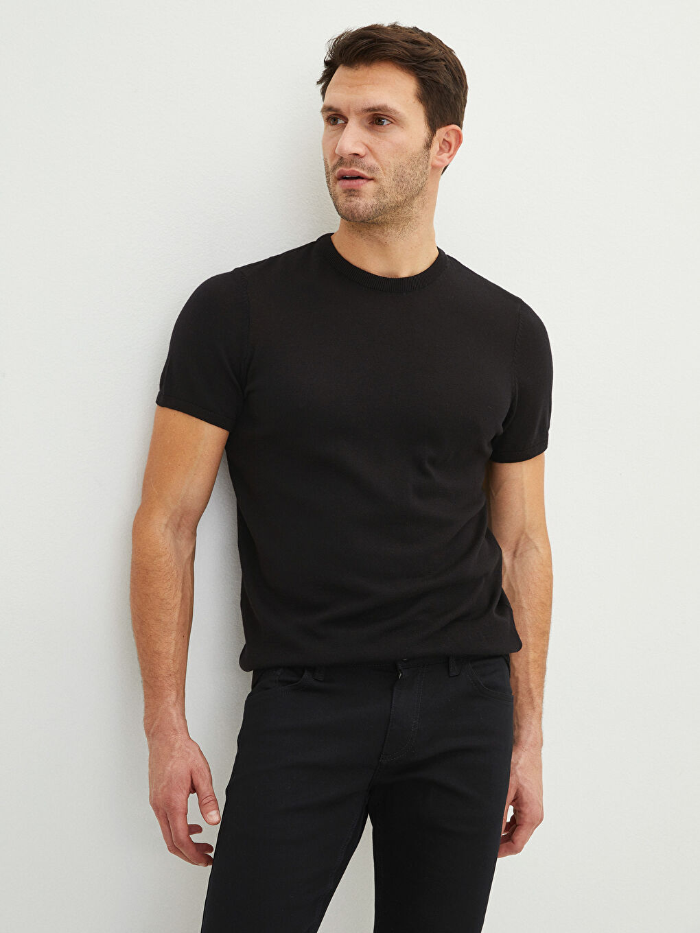 LCWAIKIKI Basic Crew Neck Short Sleeve Men's Knitwear Sweater -S21161Z8-CVL