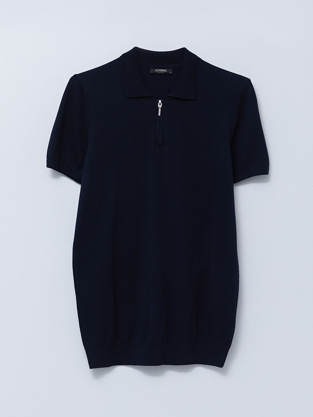 Lacivert Polo Yaka Erkek Triko Tişört-5