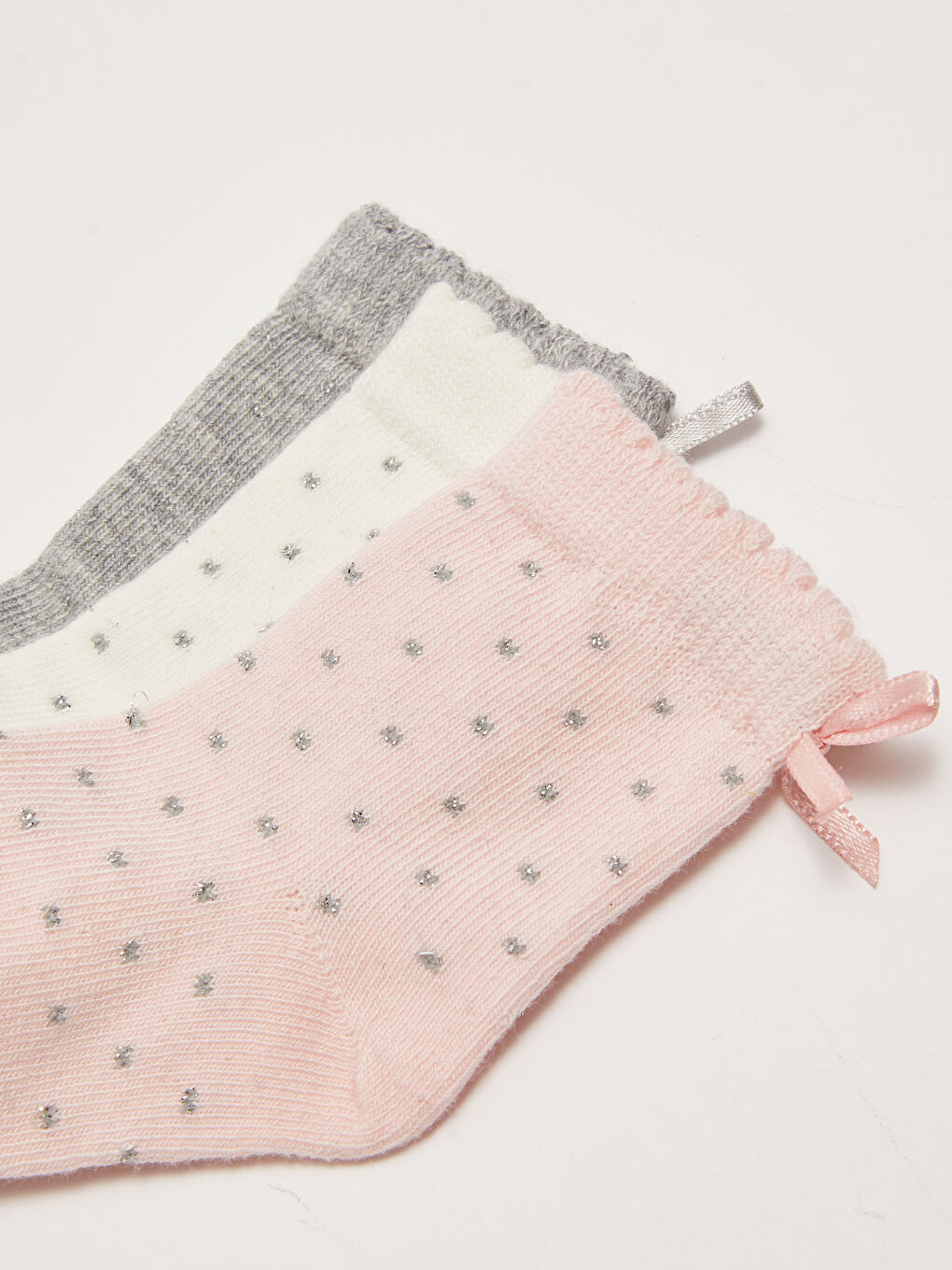 جوارب الكاحل للبنات الرضع منقوشة - عبوة من ٣ قطع-2