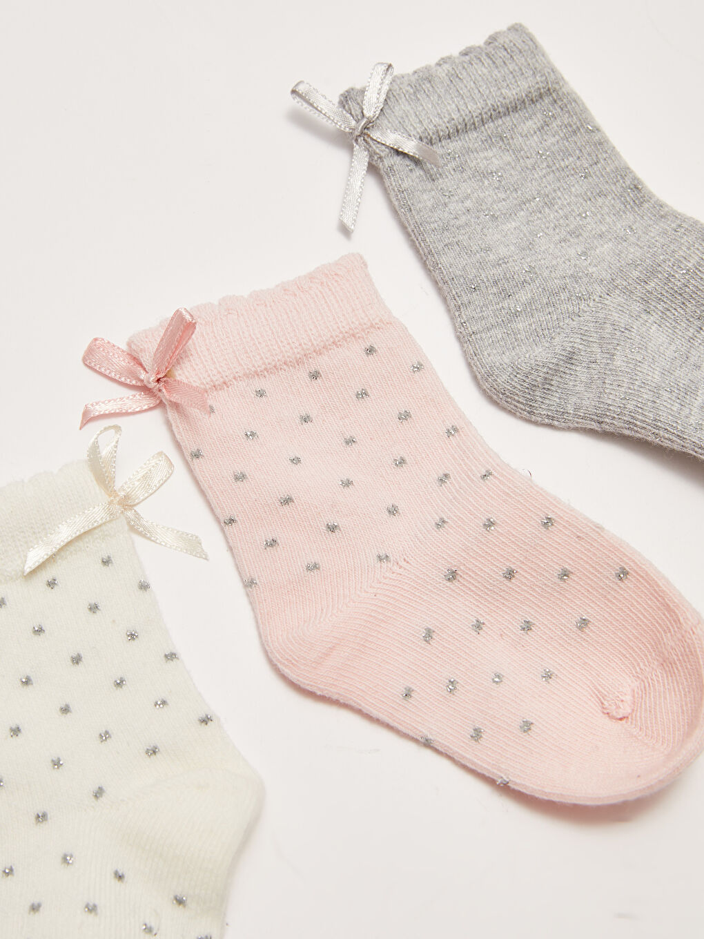 جوارب الكاحل للبنات الرضع منقوشة - عبوة من ٣ قطع-3