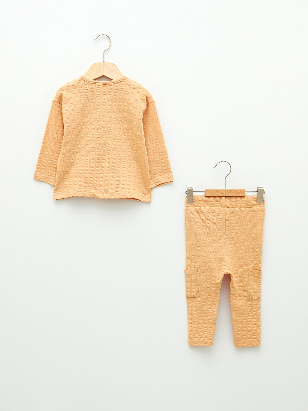 Crew Neck Long Sleeve Basic Baby Boys' T-Shirt and Pants 2 Pack Set-1