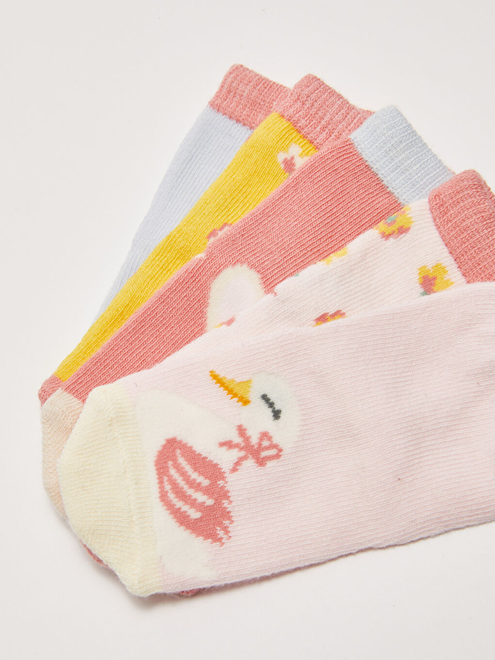 Patterned Baby Girls' Ankle Socks 5-Pack-3