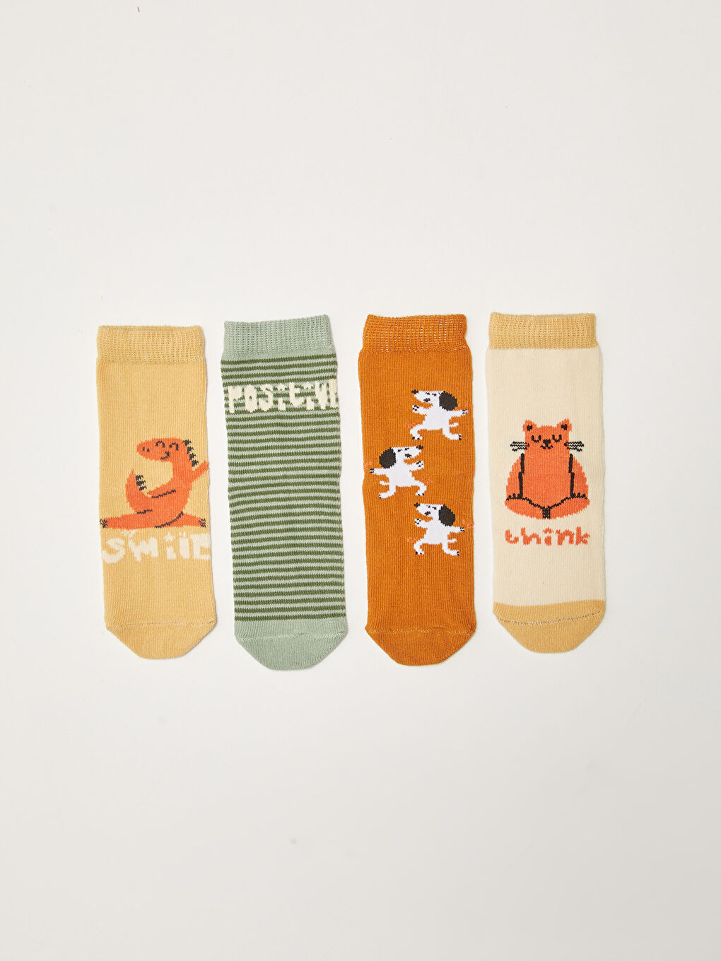 Узористые унисекс носки для малышей, упаковка из 4 штук-1