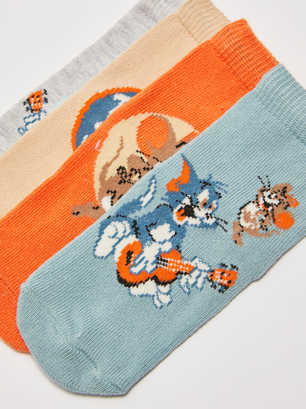 LC Waikiki Tom and Jerry Printed Unisex Baby Socks 4 Pack -S21217Z1-CS4