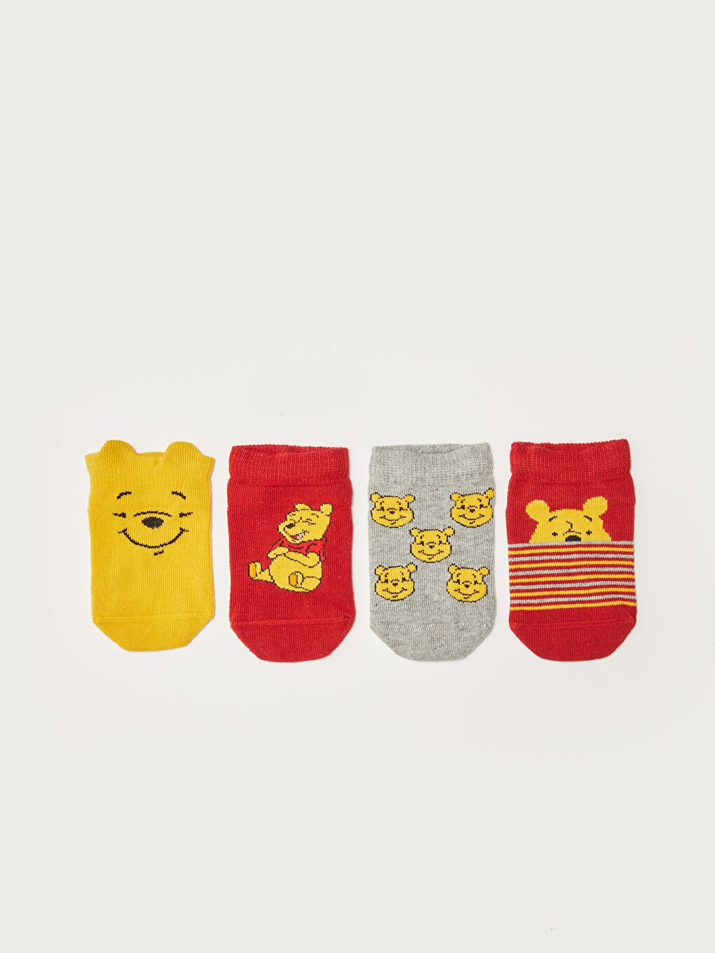 Chaussettes Bébés Unisexes Imprimées Winnie l'Ourson Lot de 4 pièces-1