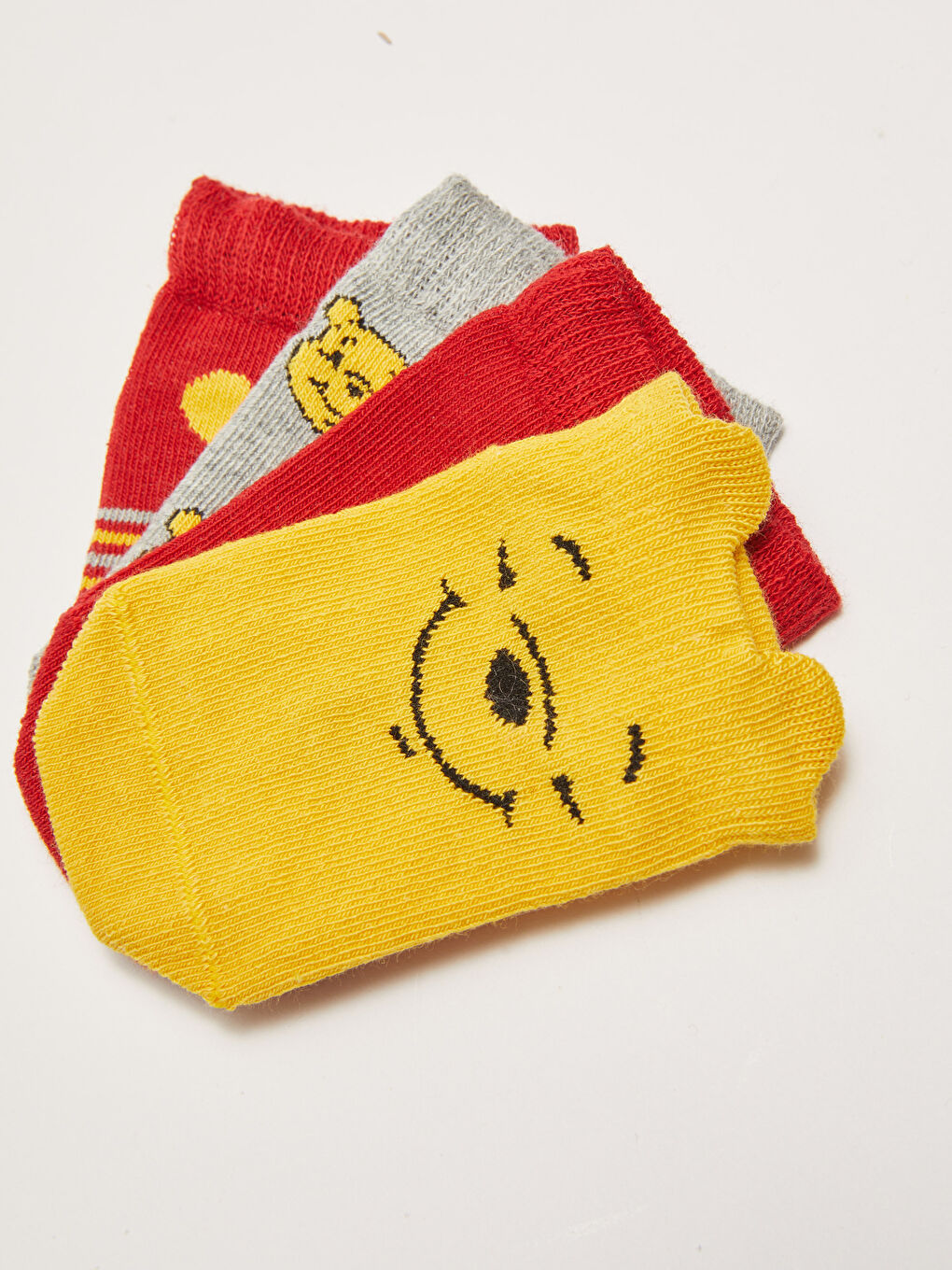 Chaussettes Bébés Unisexes Imprimées Winnie l'Ourson Lot de 4 pièces-2