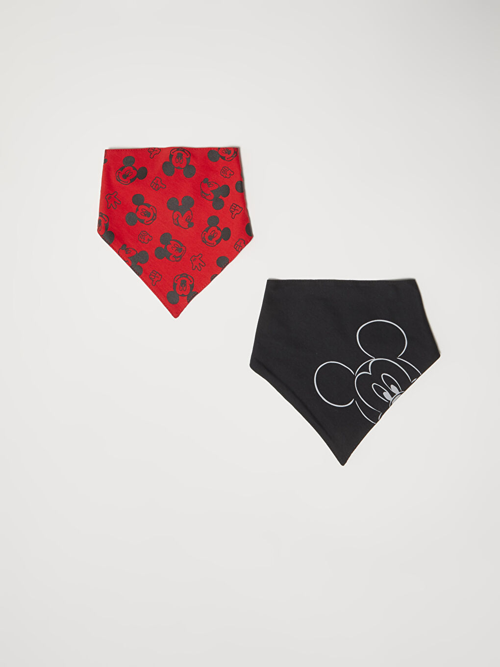 Хлопковый нагрудник для кормления для мальчиков-малышей с принтом Микки Мауса, 2 шт.-1