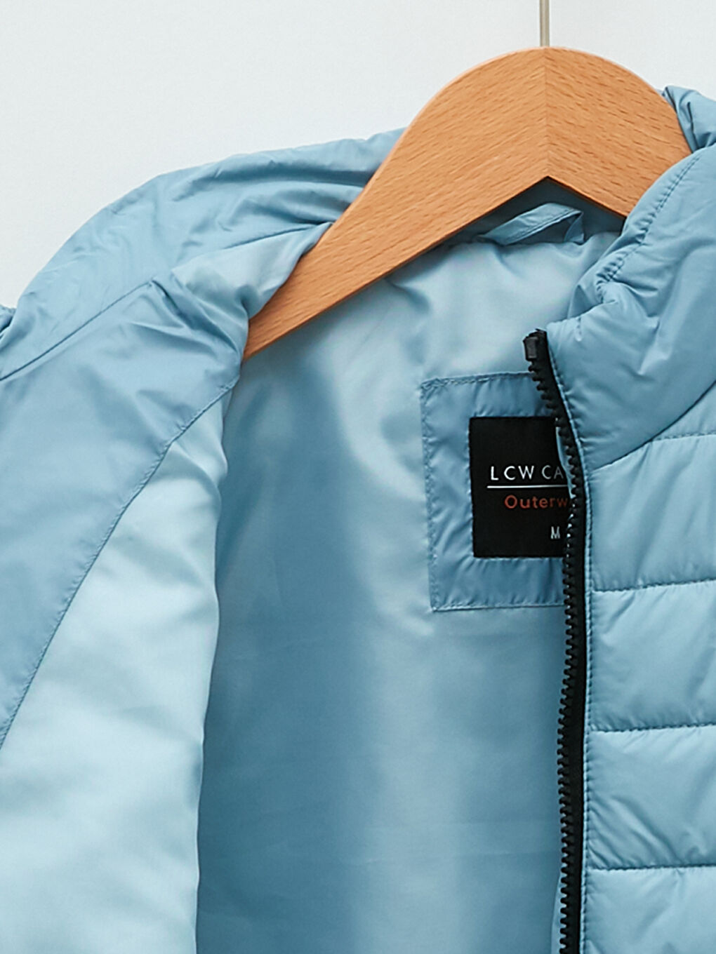 Mavi Slim Fit Dik Yaka Erkek Şişme Mont-6