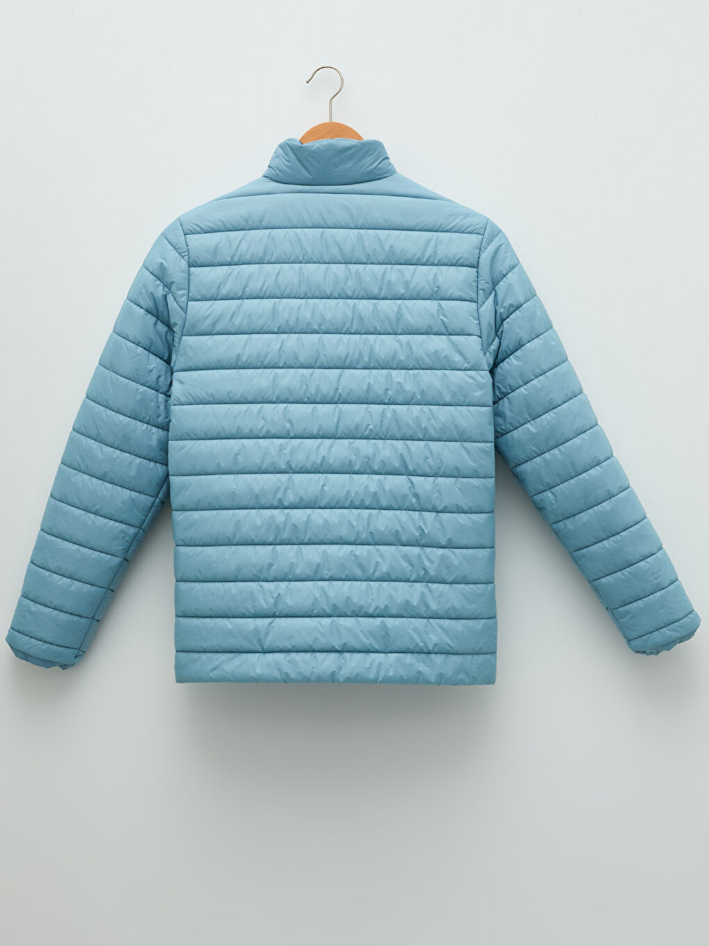 Mavi Slim Fit Dik Yaka Erkek Şişme Mont-7