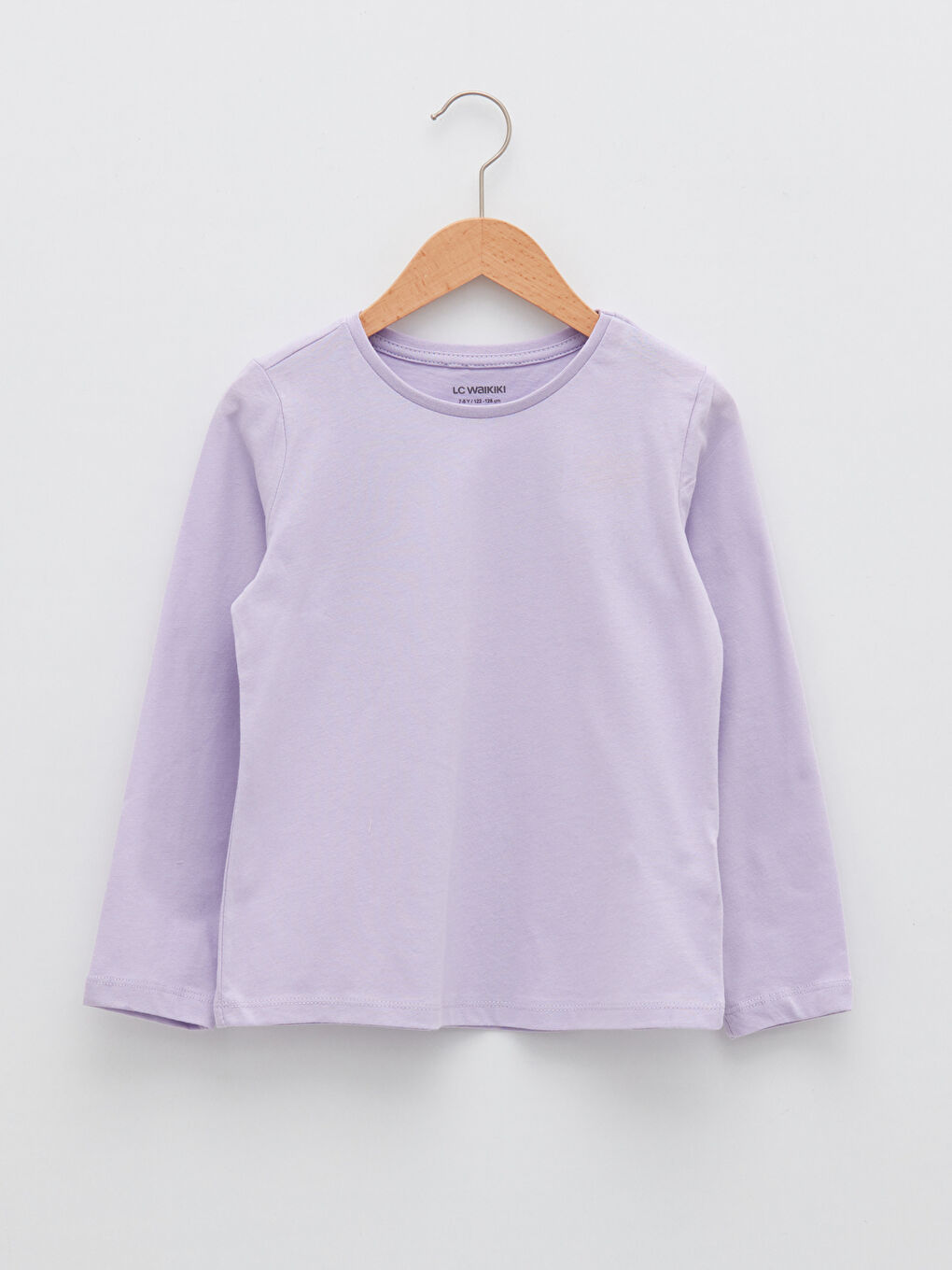 T-Shirt Basique à Manches Longues et Col Rond pour Filles