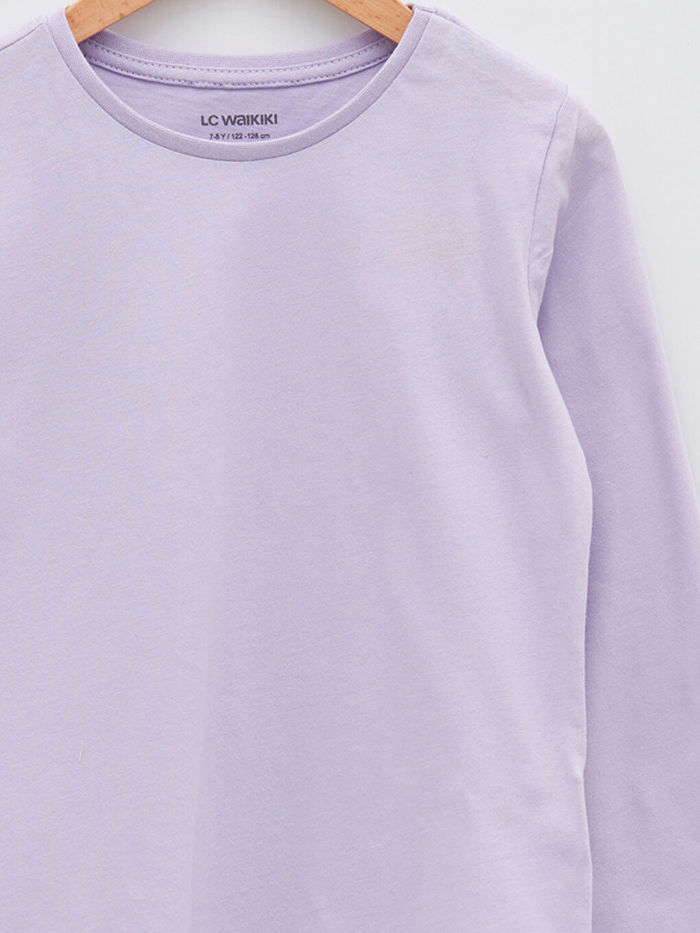 T-Shirt Basique à Manches Longues et Col Rond pour Filles-2