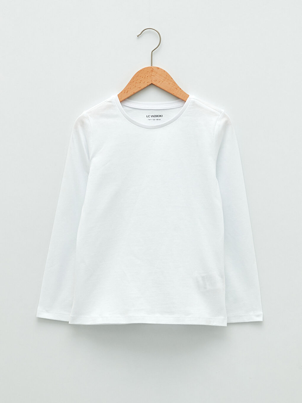 Rundhalsausschnitt Basic Langarm T-Shirt für Mädchen