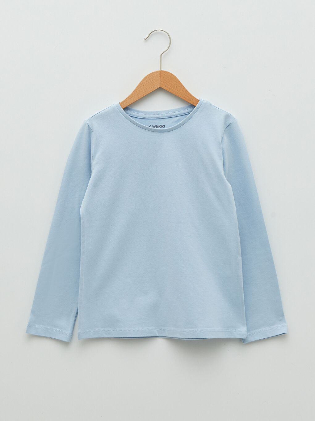Crew Neck Basic Long Sleeve Girls' T-Shirt