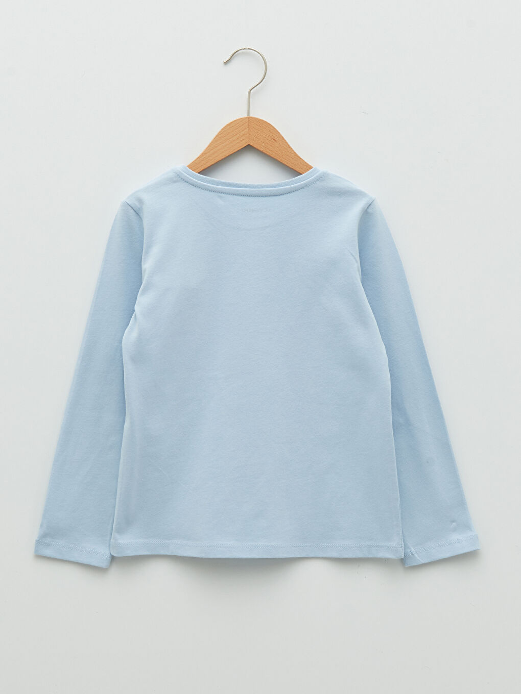 Crew Neck Basic Long Sleeve Girls' T-Shirt-1