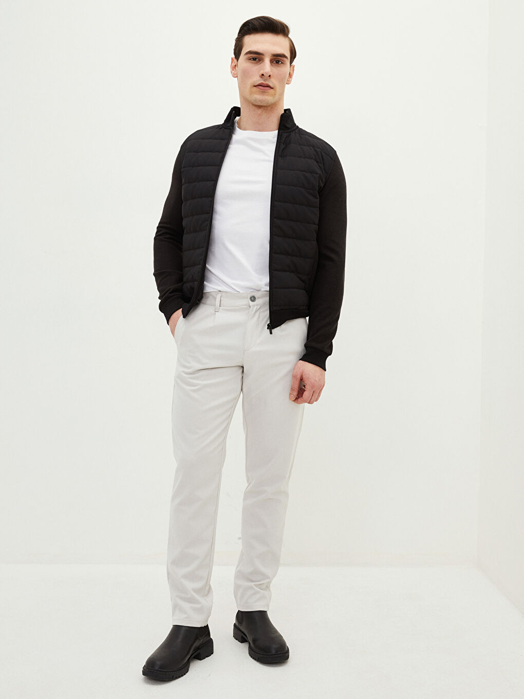 LCWAIKIKI Classic Relaxed Fit Turtle Neck Men's Sports Cardigan -S21264Z8-CVL