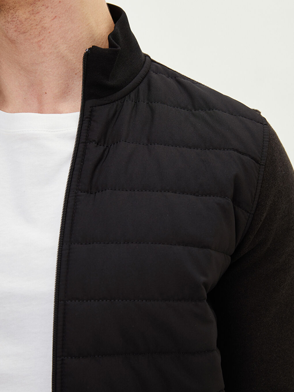 LCWAIKIKI Classic Relaxed Fit Turtle Neck Men's Sports Cardigan -S21264Z8-CVL